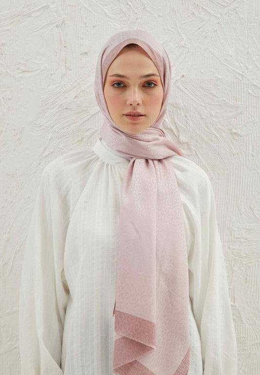 Gül Pembe Monogram Şal