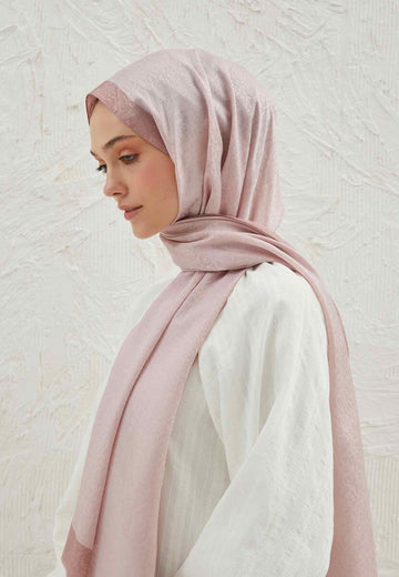 Gül Pembe Monogram Şal
