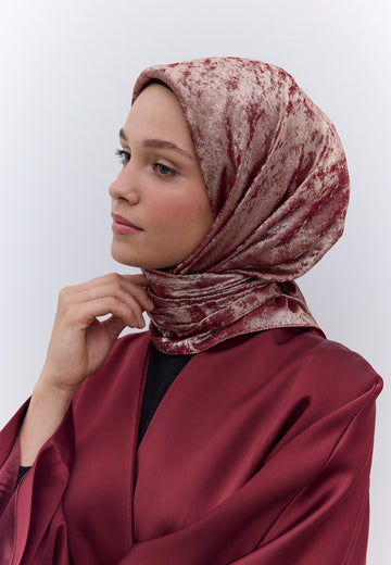 Kırmızı Luxury Shıne Eşarp