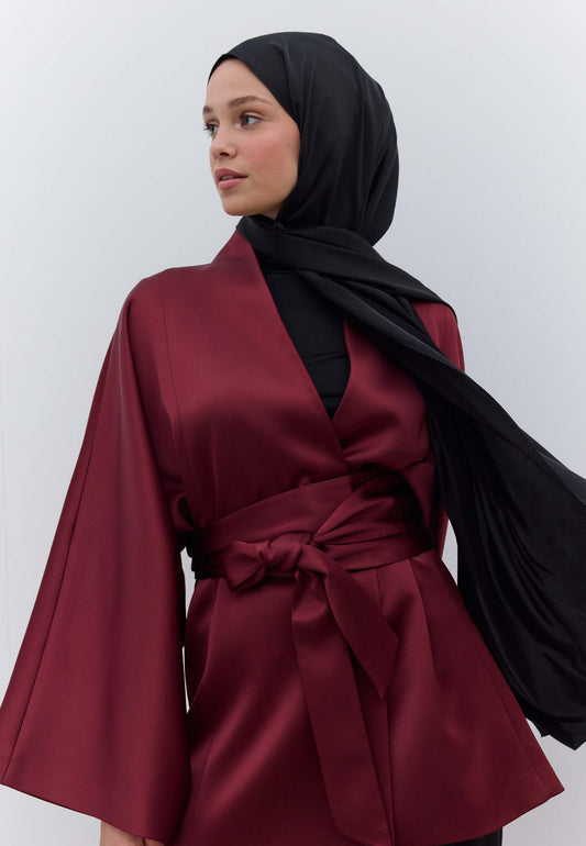 Siyah İpeksi Elegance Şal