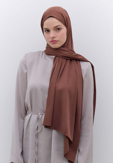 Kahve İpeksi Elegance Şal
