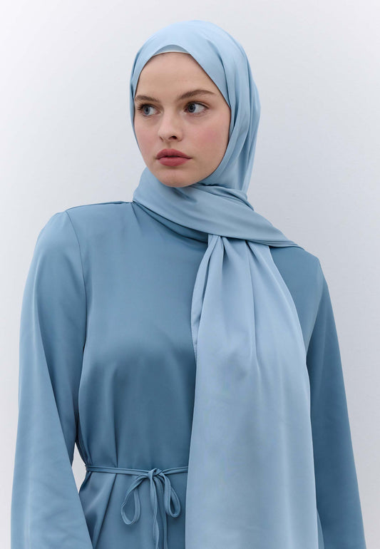 Açık Mavi İpeksi Elegance Şal