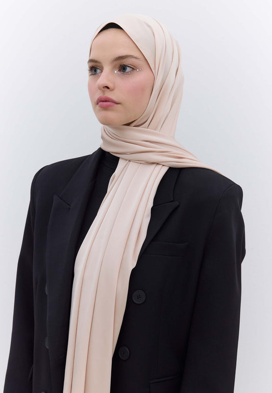 Açık Pudra İpeksi Elegance Şal