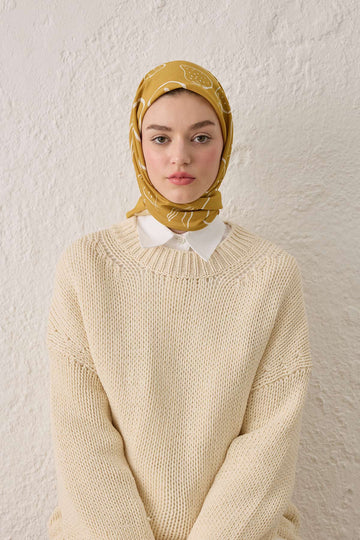 Mango Eloıse Desen Pamuk İpek Eşarp