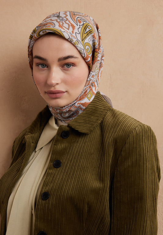 Somon Lena Desen Pamuk İpek Eşarp