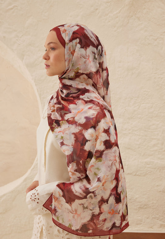 Gülkurusu Dora Desen Rami Şal
