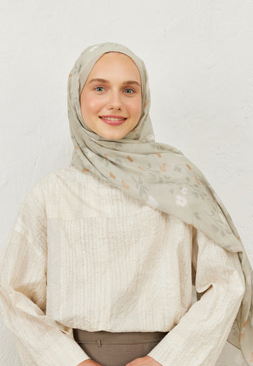 Taş Soft Flowers Desen Rami Şal