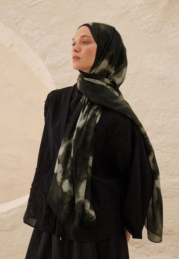 Antrasit Batik Desen Rami Şal