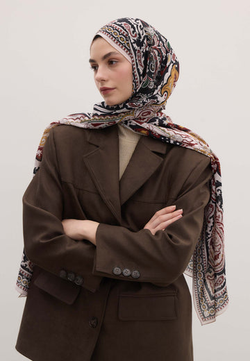 Kızıl Lena Desen Şal