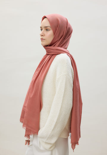 Vıntage Rose İnce Pamuk Vual Şal