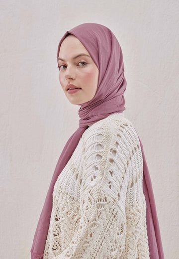 Gül Pembe Bambu Şal