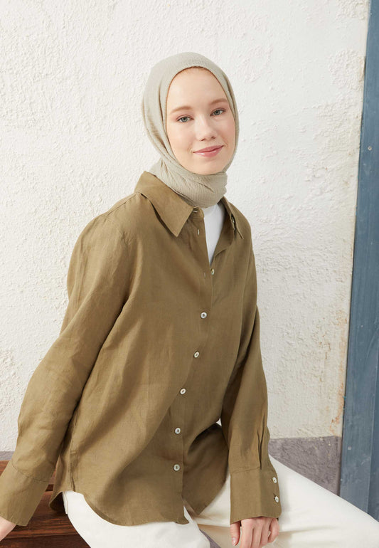 Naturel Bej Bürümcük Şal