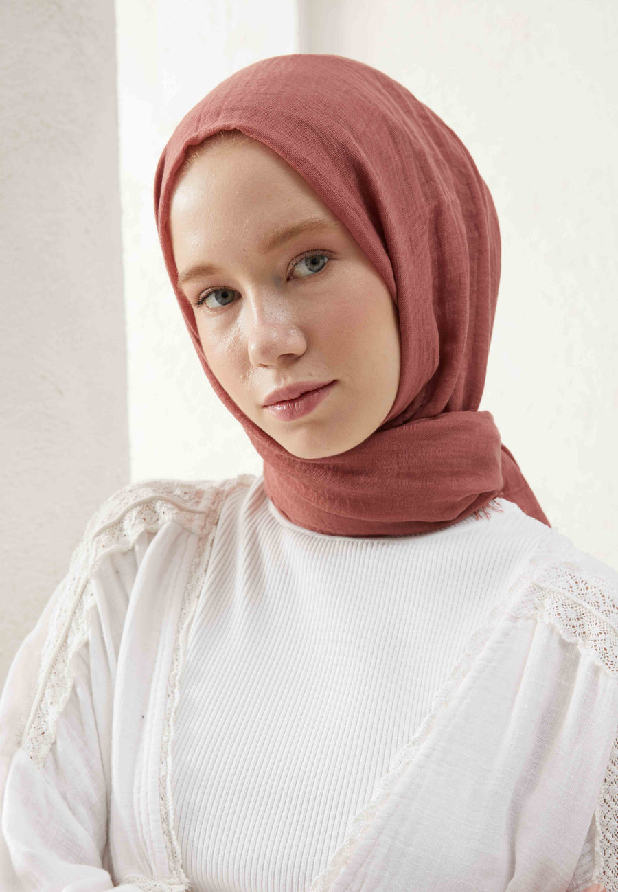 Gül Pembe Bürümcük Şal