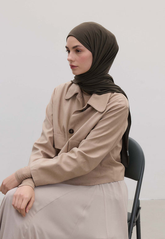 Kömür Bambu Penye Şal