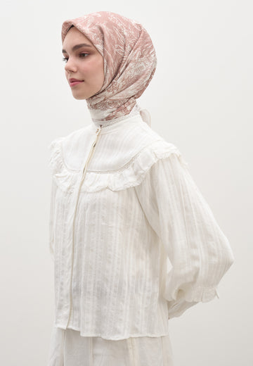 Somon Secret Elegance Desen Pamuklu Viskon Eşarp