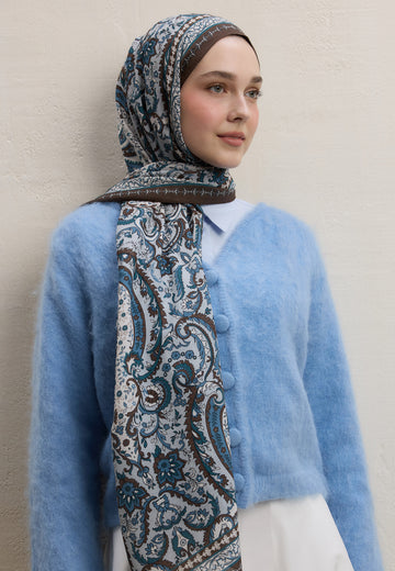 Kahve Elegant Desen Şal
