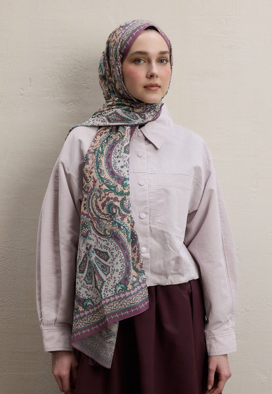 Gül Kurusu Elegant Desen Şal