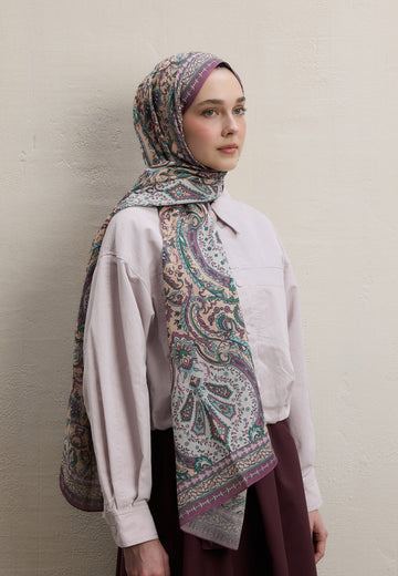 Gül Kurusu Elegant Desen Şal