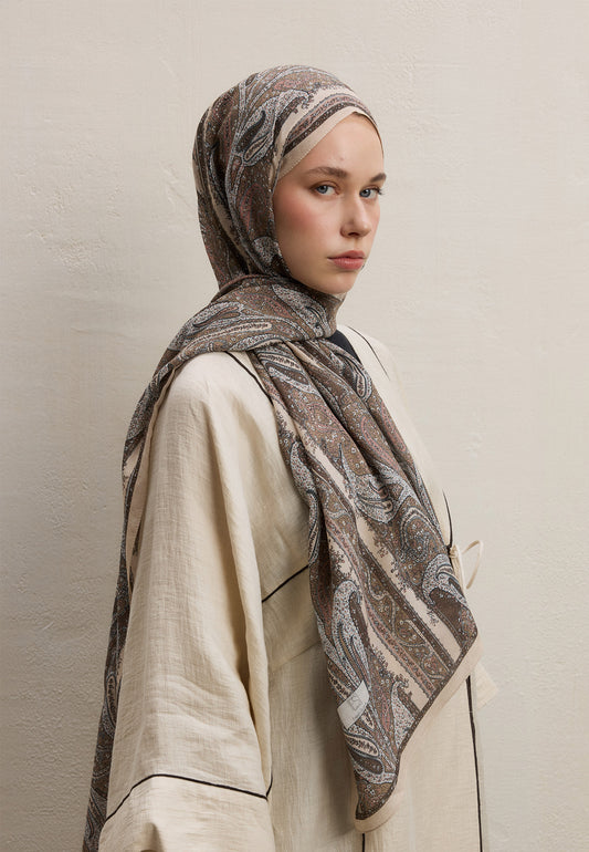 Nude Paısley Elegance Desen Şal