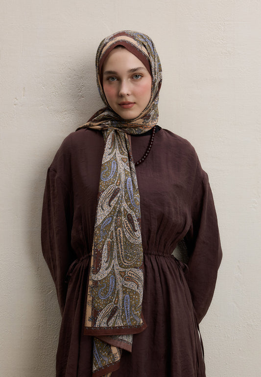 Bakır Paısley Elegance Desen Şal
