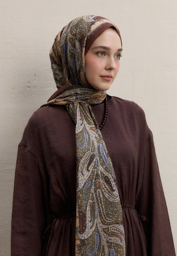 Bakır Paısley Elegance Desen Şal
