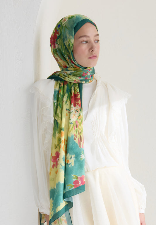 Adaçayı Sweet Garden Floş Viskon Şal