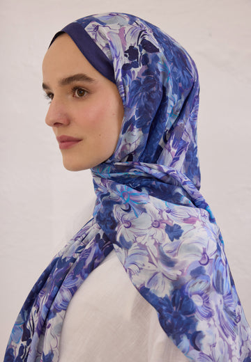 Lavanta Summer Bloom Desen Rami Şal