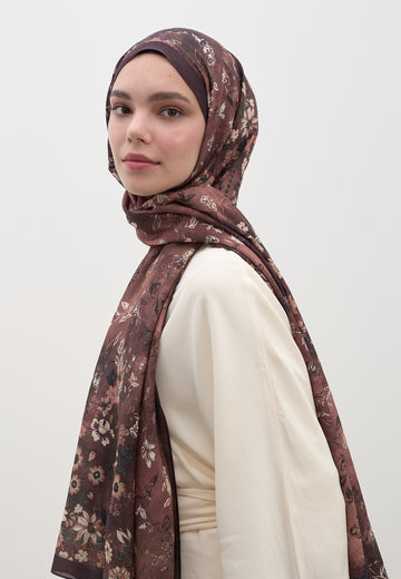 Bordo Seraphına Desen Şal