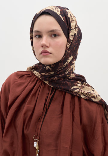 Bordo Felıcıe Desen Şal