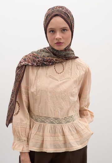 Bordo Vanessa Desen Şal