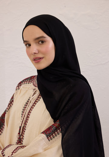 Siyah Soft Viskon Şal