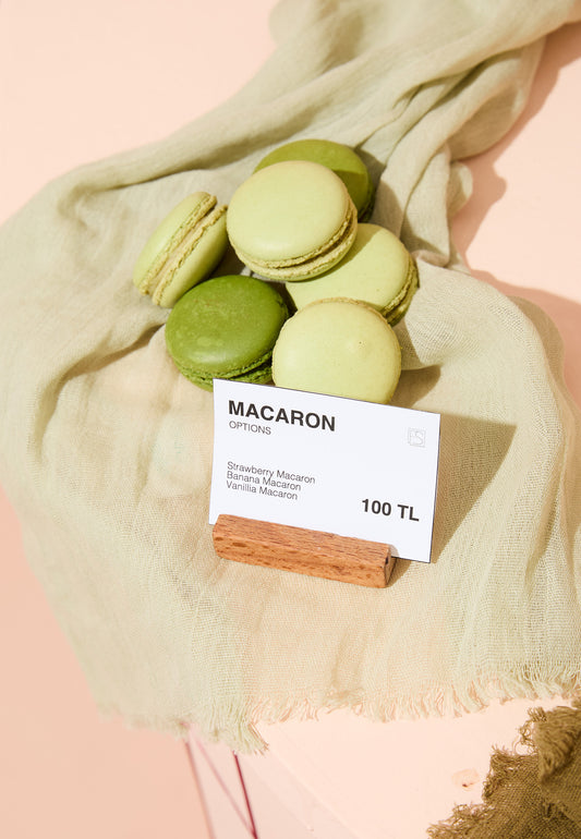 Pıstachıo Macaron Pamuklu Keten Şal