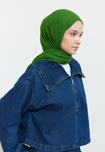 Green Juıce Pamuklu Keten Şal