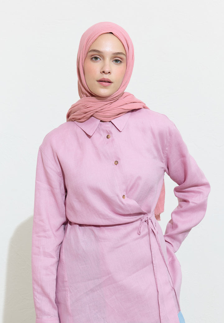 Pamuklu Keten Şal Cotton Candy