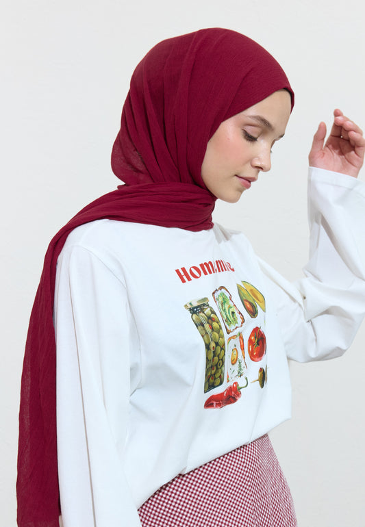 Very Berry Muffın Pamuklu Keten Şal