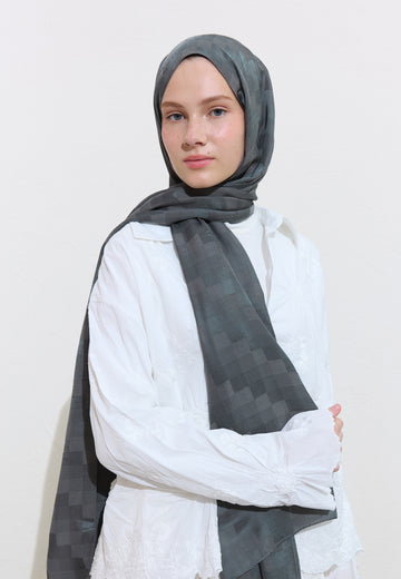 Füme Nori İpeksi Jakar Şal