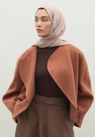 Pudra Kaşmir Dokulu Şal