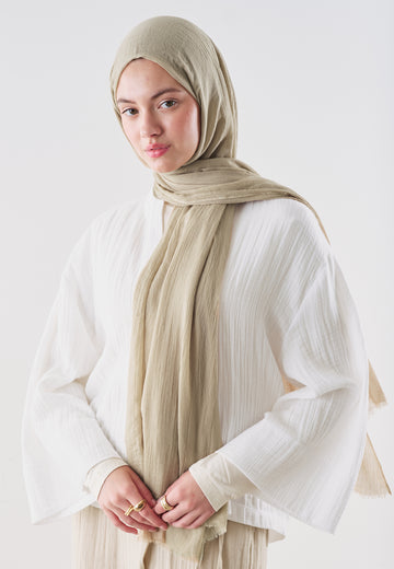Dubai Premium Şal Natural Bej