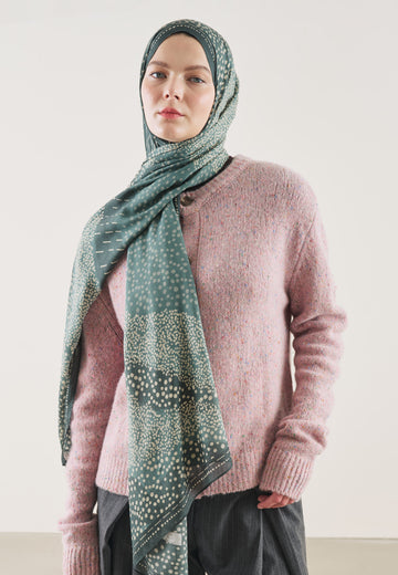 Dot Elegance Desen Rami Şal Deniz Köpüğü