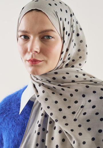 Taş Small Polka Dots Desen Rami Şal
