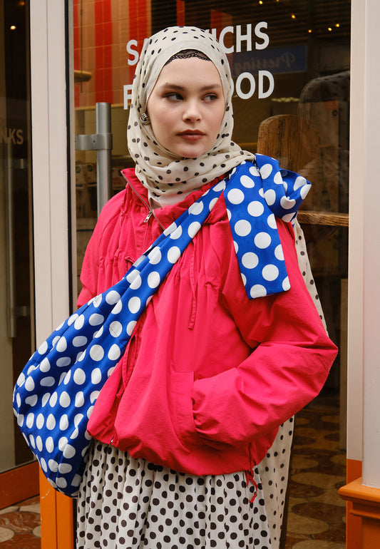 Small Polka Dots Desen Rami Şal Bej