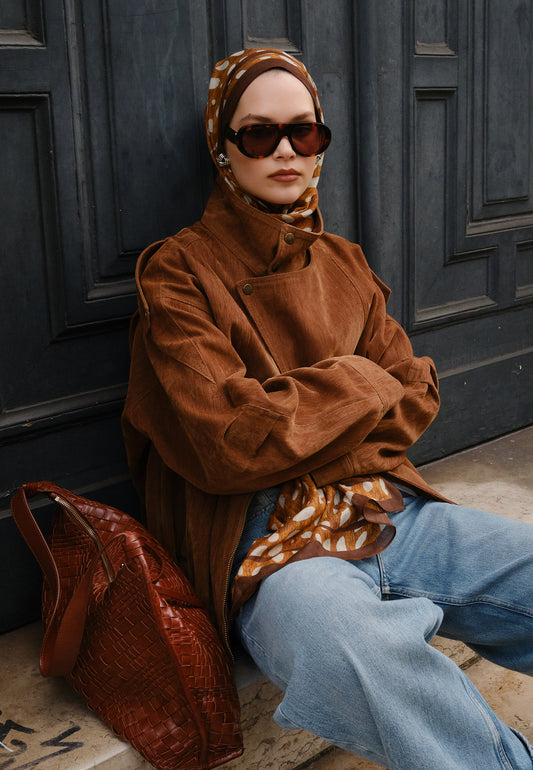 Wild Fawn Desen Rami Şal Camel