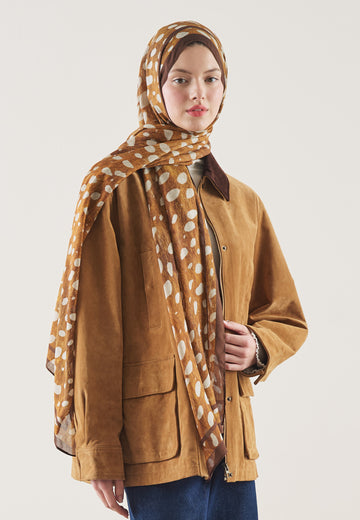 Wild Fawn Desen Rami Şal Camel