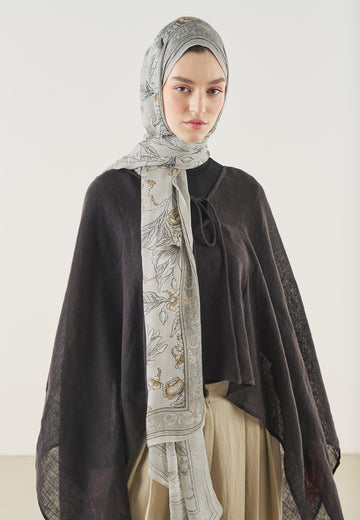 Natural Bej Pure Ethnic Desen Soft Viskon Şal