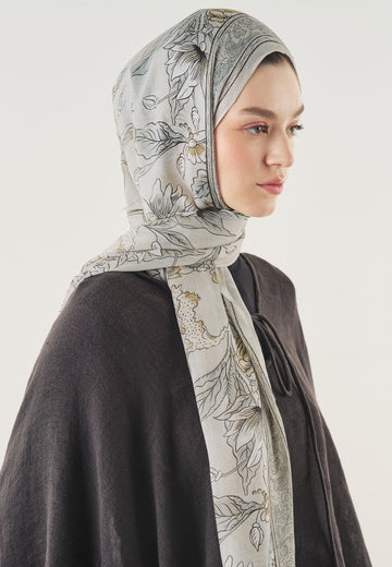 Natural Bej Pure Ethnic Desen Soft Viskon Şal