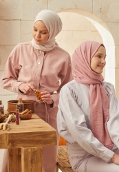 ORGANİK PAMUK ŞAL GUL PEMBE ORGANİK PAMUK ŞAL GUL PEMBE