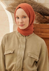 ORGANIC COTTON HIJAB COPPER RED