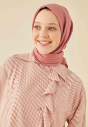 COTTON SILK SQUARE SCARF DUSTY ROSE