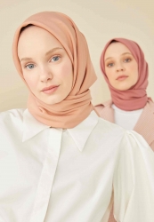 PAMUK İPEK EŞARP GUL PEMBE PAMUK İPEK EŞARP GUL PEMBE