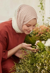 MULTİ DESEN ŞAL KAHVE-MAVİ